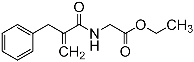 Chemical structure of Ethyl 2-(2-benzylprop-2-enamido)acetate