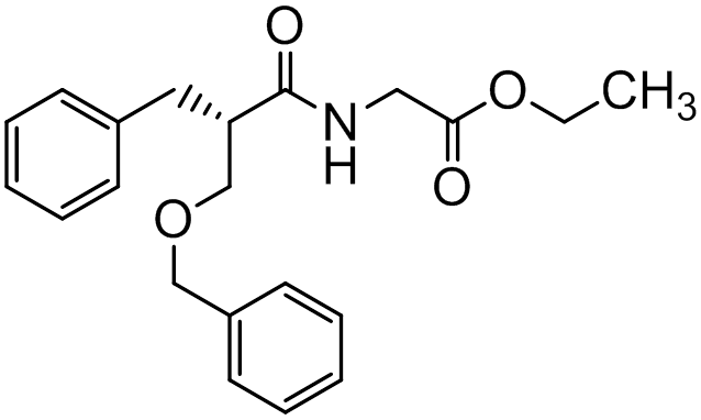 Chemical structure of Ethyl 2-((S)-2-benzyl-3-(benzyloxy) propanamido)acetate