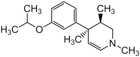 Chemical structure of (3R,4S)-1,2,3,4-Tetrahydro-4-(3-isopropoxyphenyl)-1,3,4-trimethylpyridine