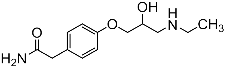 Chemical structure of 2-[4-[(2RS)-3-(Ethylamino)-2-hydroxypropoxy]phenyl]acetamide