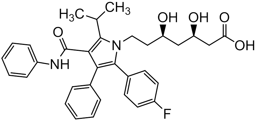 Chemical structure of Atorvastatin Acid