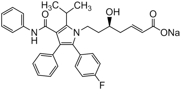 Chemical structure of Atorvastatin 3-Deoxy-Hept-2-Enoic Acid Sodium Salt