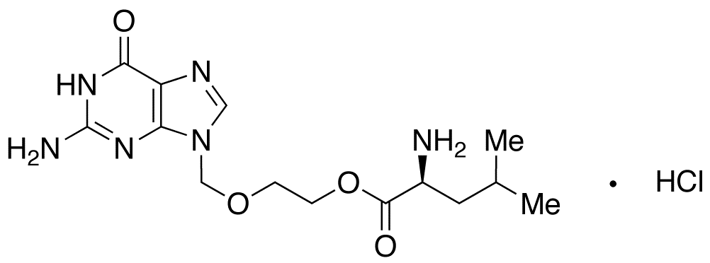 Chemical structure of Acyclovir L-Leucinate Hydrochloride