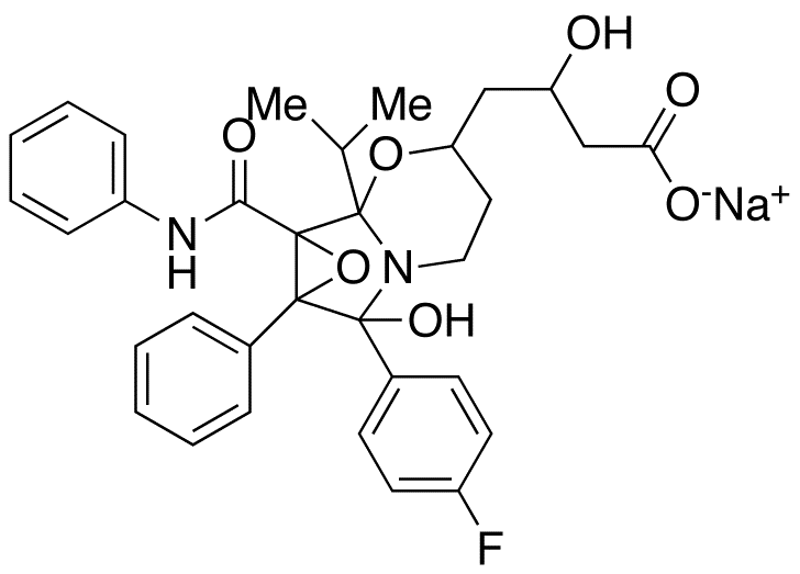 Chemical structure of Atorvastatin Cyclic Sodium Salt (Isopropyl) Impurity