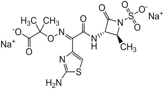 Chemical structure of Aztreonam Disodium