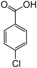 Chemical structure of 4-Chlorobenzoic Acid