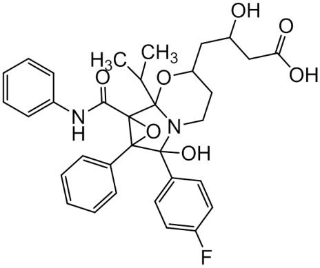 Chemical structure of Atorvastatin Cyclic Isopropyl Impurity