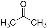 Chemical structure of Acetone