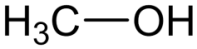 Chemical structure of Methanol