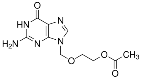 Chemical structure of Acyclovir Acetate