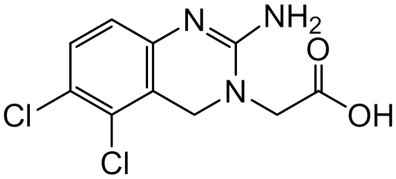 Chemical structure of (2-Amino-5,6-dichloroquinazolin-3(4H)-yl)acetic Acid