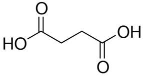 Chemical structure of Succinic Acid