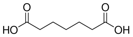 Chemical structure of Pimelic Acid