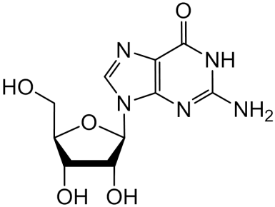 Chemical structure of Guanosine