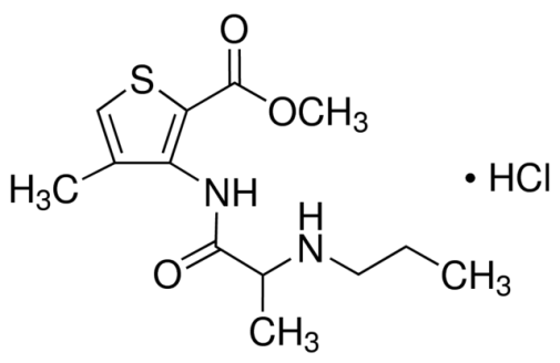 Chemical structure of Articaine Hydrochloride