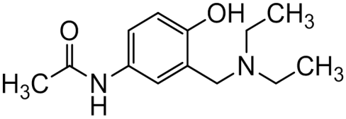 Chemical structure of 3-Diethylamino Acetaminophen