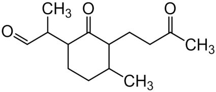 Chemical structure of 2-(4-Methyl-2-oxo-3-(3-oxobutyl)cyclohexyl)propanal