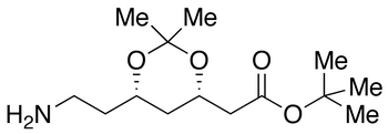 Chemical structure of (4S,cis)-1,1-Dimethylethyl-6-aminoethyl-2,2-dimethyl-1,3-dioxane-4-acetate