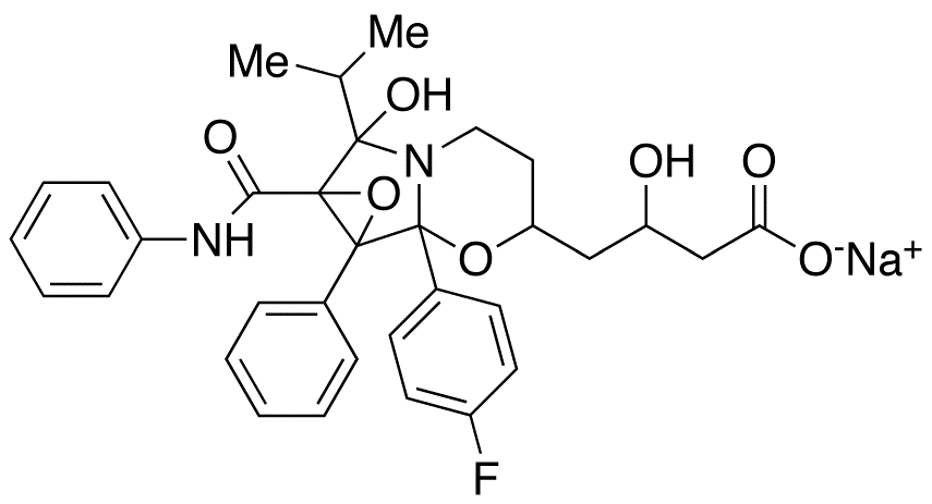 Chemical structure of Atorvastatin Cyclic (Fluorophenyl) Sodium Salt Impurity