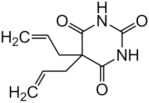 Chemical structure of Allobarbital