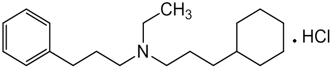 Chemical structure of (3-Cyclohexyl-propyl)-ethyl-(3-phenyl-propyl)-amine Hydrochloride