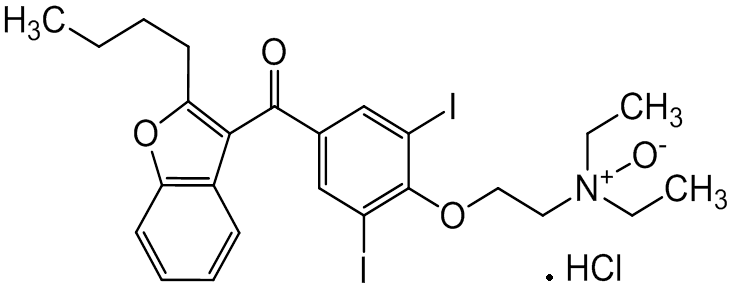 Chemical structure of Amiodarone N-Oxide Hydrochloride