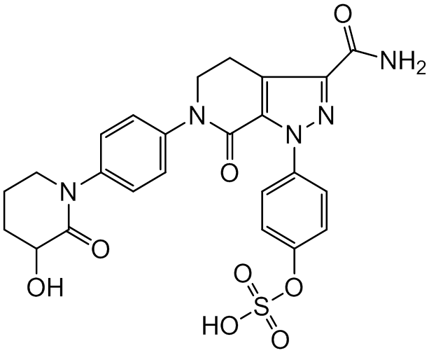 Chemical structure of Hydroxy O-Demethyl Apixaban Sulfate