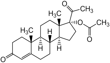Chemical structure of Acetoxyprogesterone
