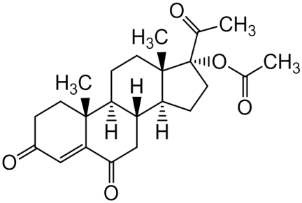 Chemical structure of 6-Keto-17α-acetoxy Progesterone