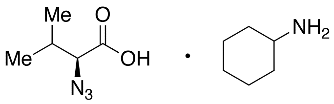 Chemical structure of (S)-2-Azido Isovaleric Acid Cyclohexylammonium Salt