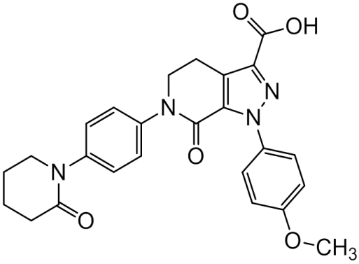 Chemical structure of Apixaban Carboxylic Acid Impurity