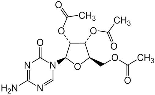 Chemical structure of 2',3',5'-Triacetyl-5-Azacytidine