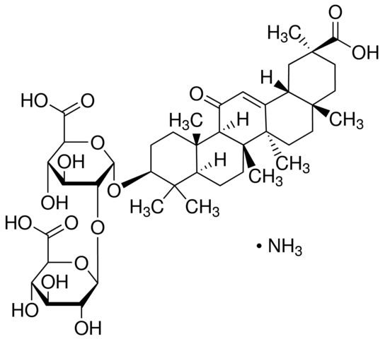 Chemical structure of Ammonium Glycyrrhizinate