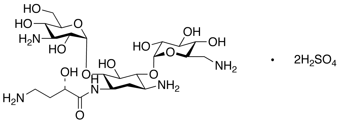 Chemical structure of Amikacin Sulfate