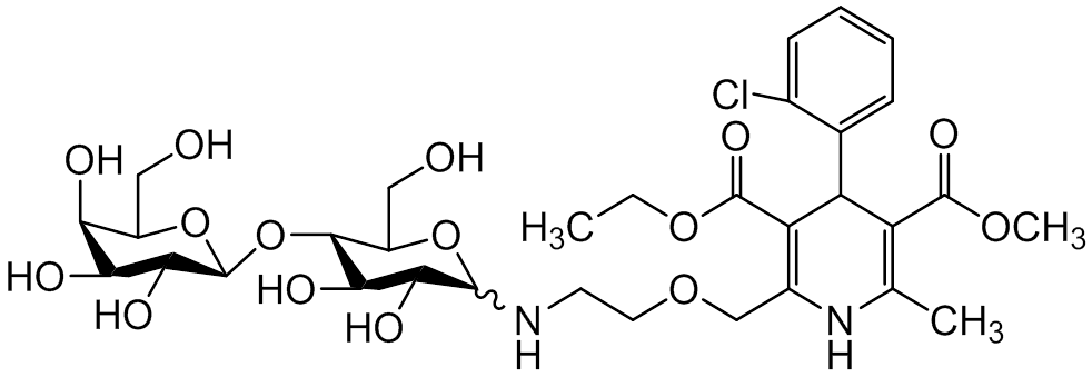 Chemical structure of Amlodipine N-Lactoside