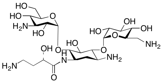 Chemical structure of Amikacin
