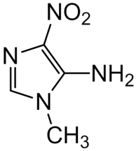 Chemical structure of 1-Methyl-4-nitro-1H-imidazol-5-amine