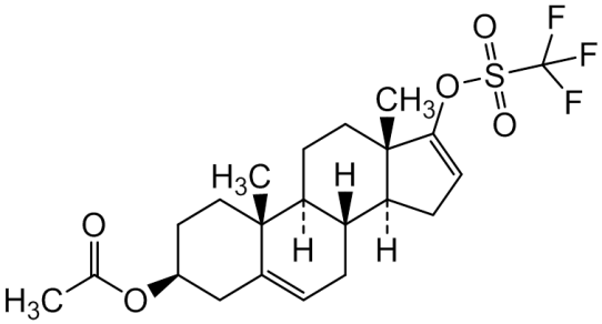 Chemical structure of Prasterone Acetate Triflate
