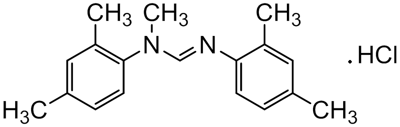 Chemical structure of N,N'-Bis(2,4-xylyl)-N-methylformamidine Hydrochloride