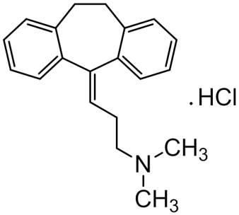 Chemical structure of Amitriptyline Hydrochloride