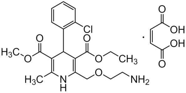 Chemical structure of Amlodipine Maleate