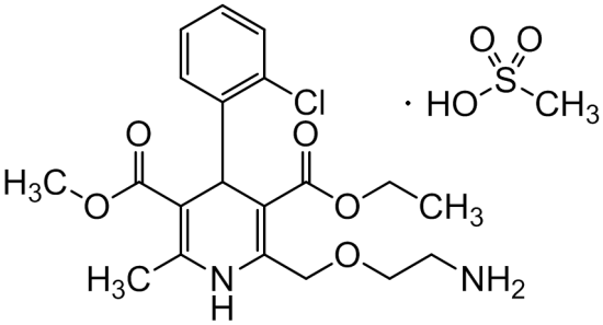 Chemical structure of Amlodipine Mesilate