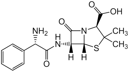 Chemical structure of L-Ampicillin