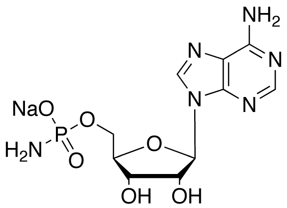 Chemical structure of Adenosine 5’-Monophosphoramidate Sodium Salt