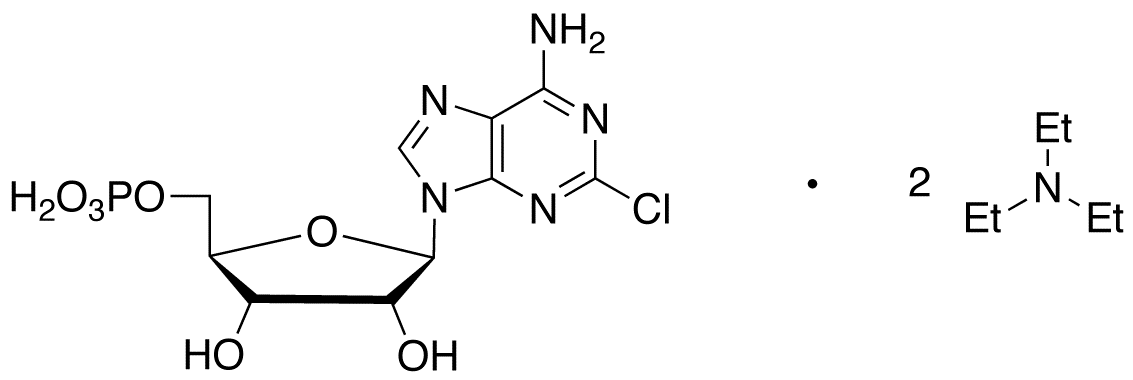Chemical structure of 2-Chloroadenosine 5’-Monophosphate Ditriethylamine Salt