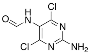 Chemical structure of N-(2-Amino-4,6-dichloro-5-pyrimidinyl)formamide