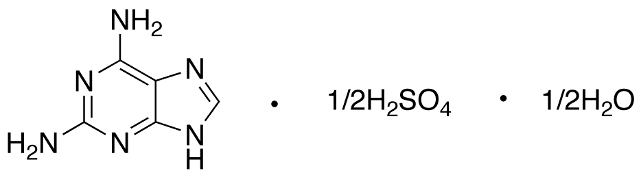 Chemical structure of 2,6-Diaminopurine Hemisulfate Hemihydrate