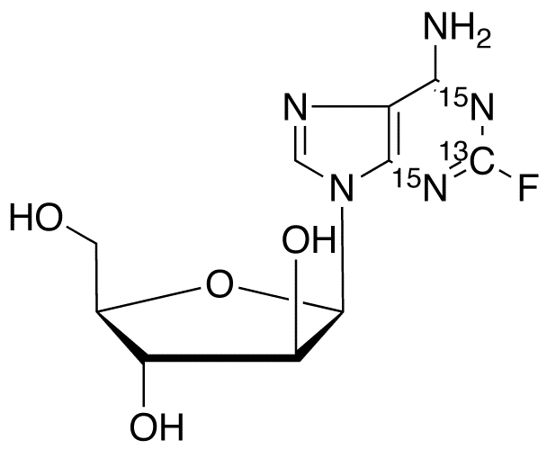 Chemical structure of Fludarabine-13C2,15N