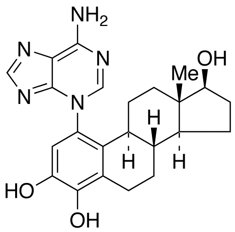 Chemical structure of 4-Hydroxy Estradiol 1-N3-Adenine